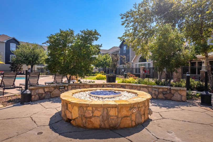 the fire pit at The  Wyatt at Presidio Junction